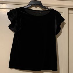 Womens Velvet Black Top 