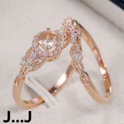 18/925 Morganite Ring Rose Gold Filled