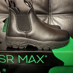 SR Max Boots Mens Size 7.5 Extra Wide Tulsa Composite Toe Work Black Leather NWT