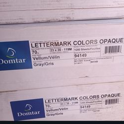 Domtar Lettermark Colors Opaque Paper - 70lb Vellum Gray - $199 anywhere else is over $500