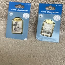 Tokyo Disney resort pin with stand