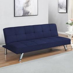 ~Chic Sofa Bed In Beautiful Royal Blue Fabric~ Lowest Prices Ever!