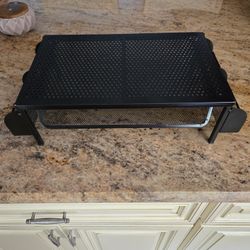Computer Monitor Stand With Pull Out Ttay And Side Pockets