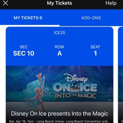 7 Tickets For Disney On Ice