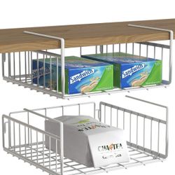 Set Of 2  Simple Houseware ; Slide Under-Shelf Baskets 