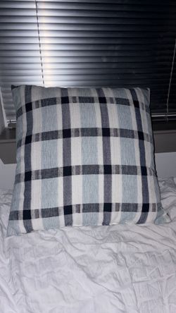 Plaid throw pillow