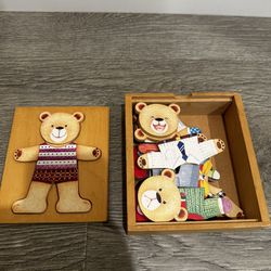 Mix ‘n Match Wooden Bear Dress-up Puzzle