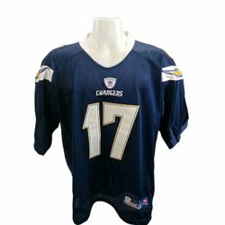 Reebok San Diego Chargers Philip Rivers #17 NFL Football Jersey Vintage Y2K Stitched all over NFL Extremely Rare On Field football Official Team Apper