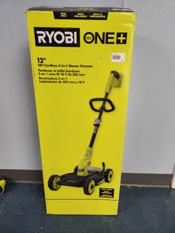 New in Box12" 18V Cordless 3n1 Mower Trimmer(Tool Only)