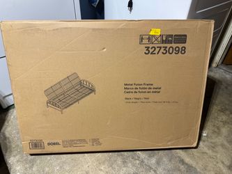 New DHP “Aiden “Full Size Black Steel Futon Frame