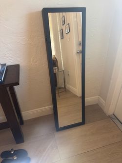 Wall Door Jewelry Armoire Cabinet with Full-Length Mirror