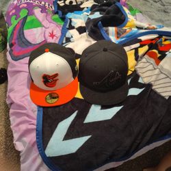 Brand New Fitted Hats 7-  1/2  And 7 - 5/8