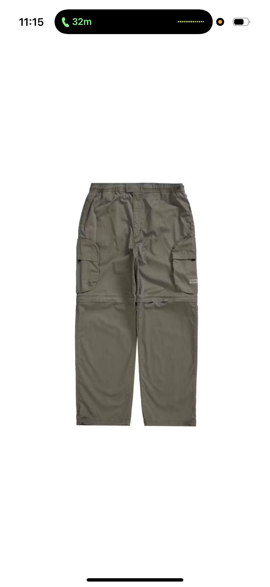 Supreme Cargo Zip-Off Cinch Pant
