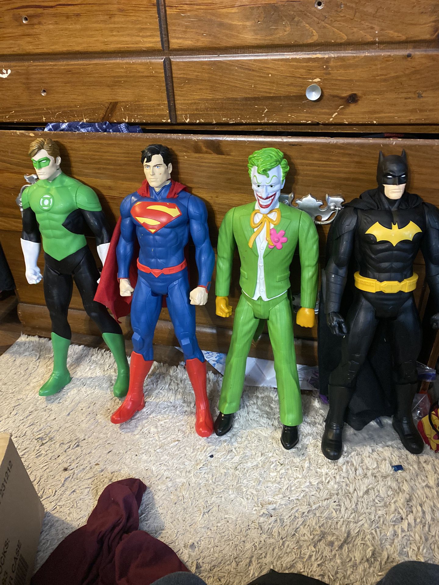 DC Comics Batman Superman green lantern Joker  20" Figures  Superheroes lot