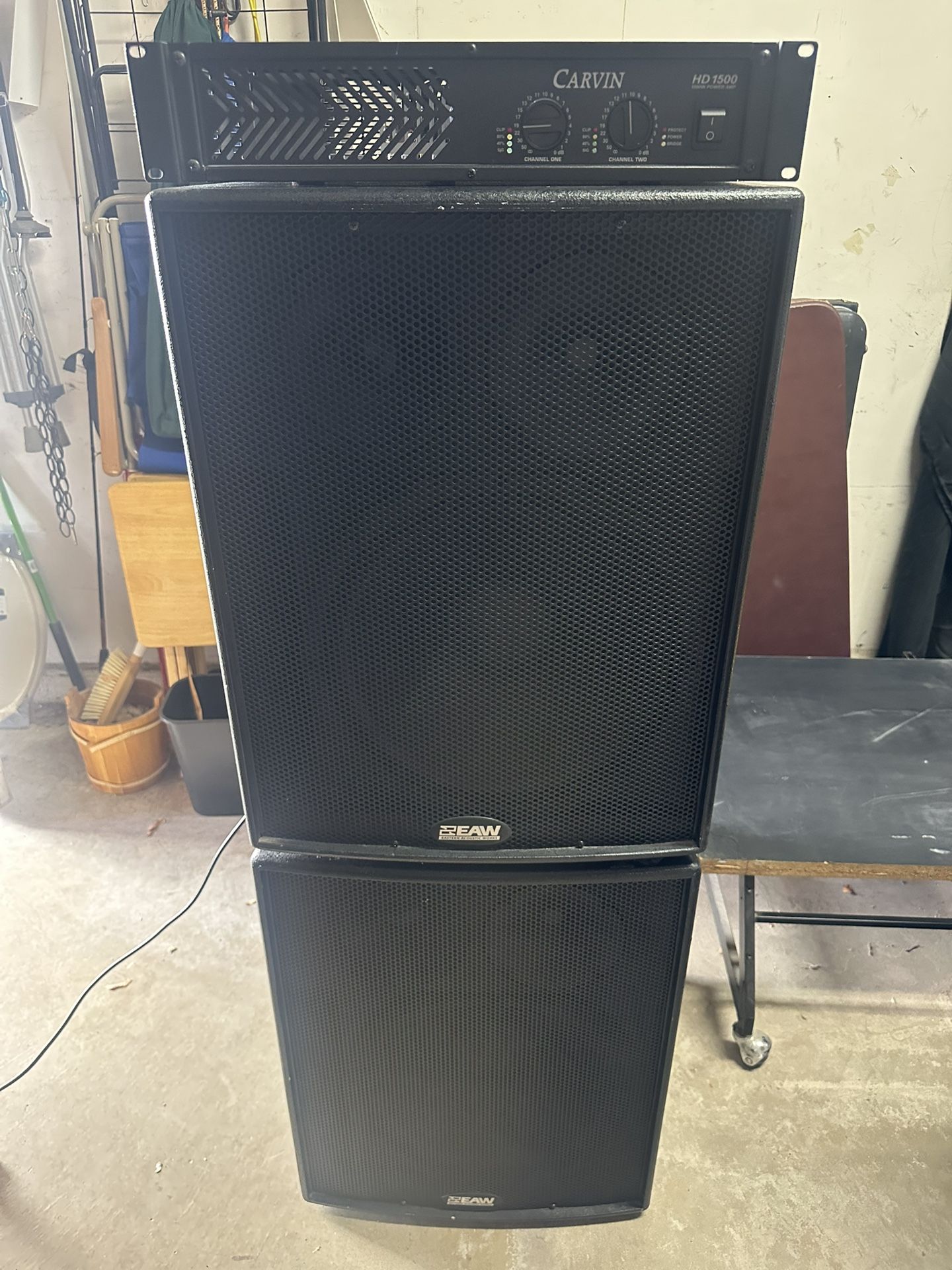 EAW FR153z Speakers with Carvin HD 1500 Power Amplifier
