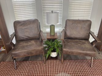 Mid Century Chairs PU Leather