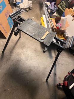 Portable Miter Saw Stand with Roller Support
