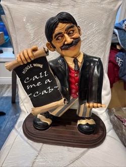Maitre’D Figure Wine Bottle Holder & Menu Board