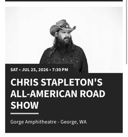 2 Chris Stapleton pit tickets