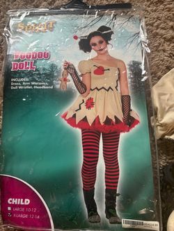 Spirit Voodoo Doll Child Halloween Costume XL 12-14