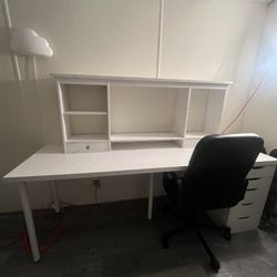 White ikea desk 