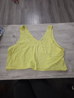Large yellow crop top