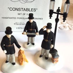 Dept 56 Set Of 3 Porcelain “Constables”