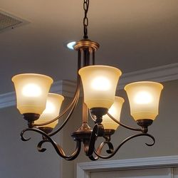 Chandelier (Brown Metallic Finish)