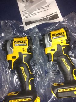 DeWalt atomic brushless compact drivers stubbies$80 each