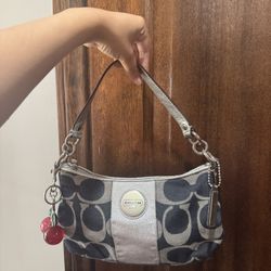 Vintage Denim Coach Shoulder Bag