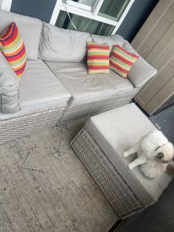 Outdoor Wicker Sectional Set