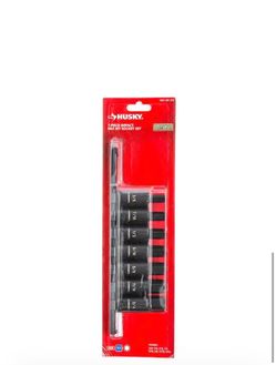 Husky 1/2 in. Drive Hex Bit Impact Socket Set SAE (7-Piece