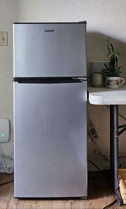 Galanz 4.6 cu ft Stainless Steel Mini Fridge with Freezer