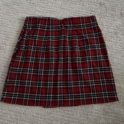 Hollister Red Plaid skirt