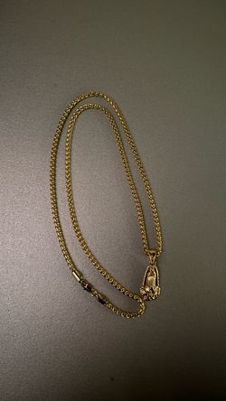 Virgin Mary gold necklace