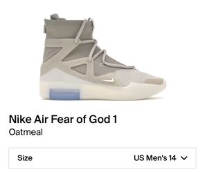 Nike Fear Of God Oatmeal Size 14