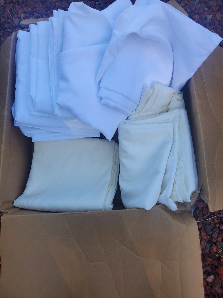 Table Cover 132" x 90" -8 White& 4 Ivory- $10 Each