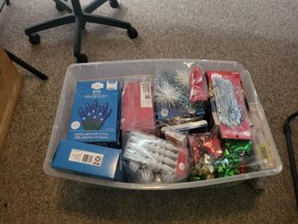 Christmas Decorations Bundle in Storage Bin