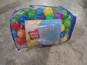 Play Day 100 Piece Play Balls Multicolor Baby and Toddler Toys (3 for sale)