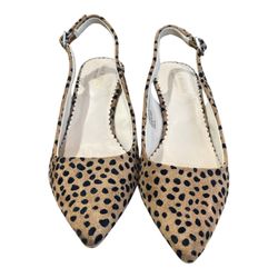 Isaac Mizrahi Leopard Print Slingback Kitten Heels Size 6