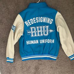 Rhude X Zara Leather Varsity Jacket