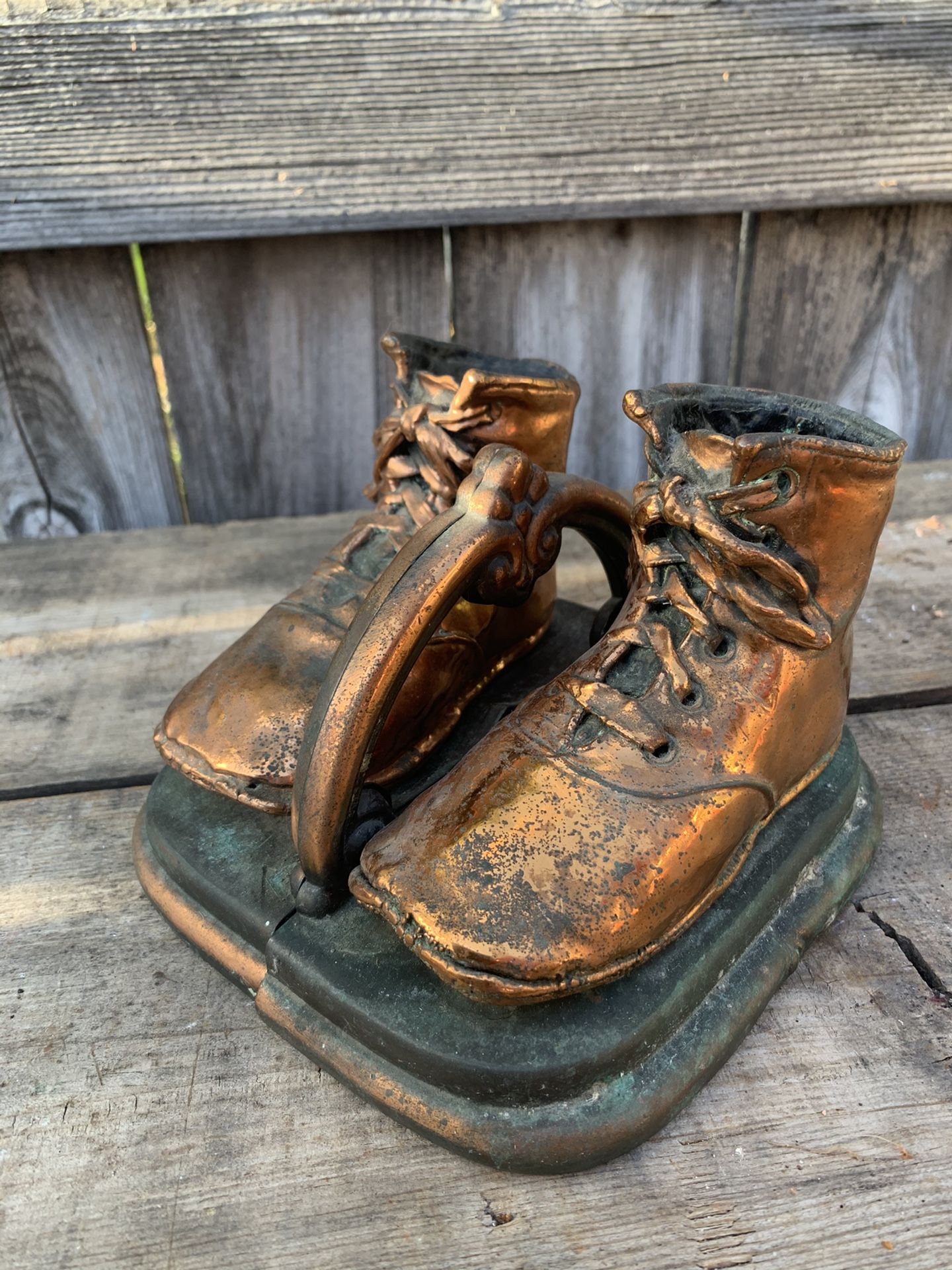 Wonderful Vintage pair of copper bookends