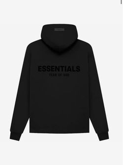 Fear of God Essentials Black Pullover Hoodie