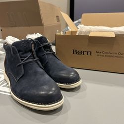 Brand New Born Theo Chukka Navy Blue Boots