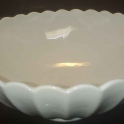 White Scalloped Edge Bowl