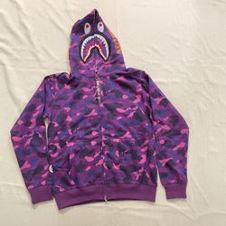 A Bathing Ape Purple Long Sleeve Hoodies & Sweatshirts