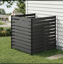 New Other SMARTSTANDARD 3 Panel 38" W x 40" H Metal Air Conditioner Fence, Black