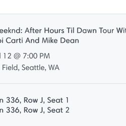 The Weeknd: After Hours Til Dawn Seattle