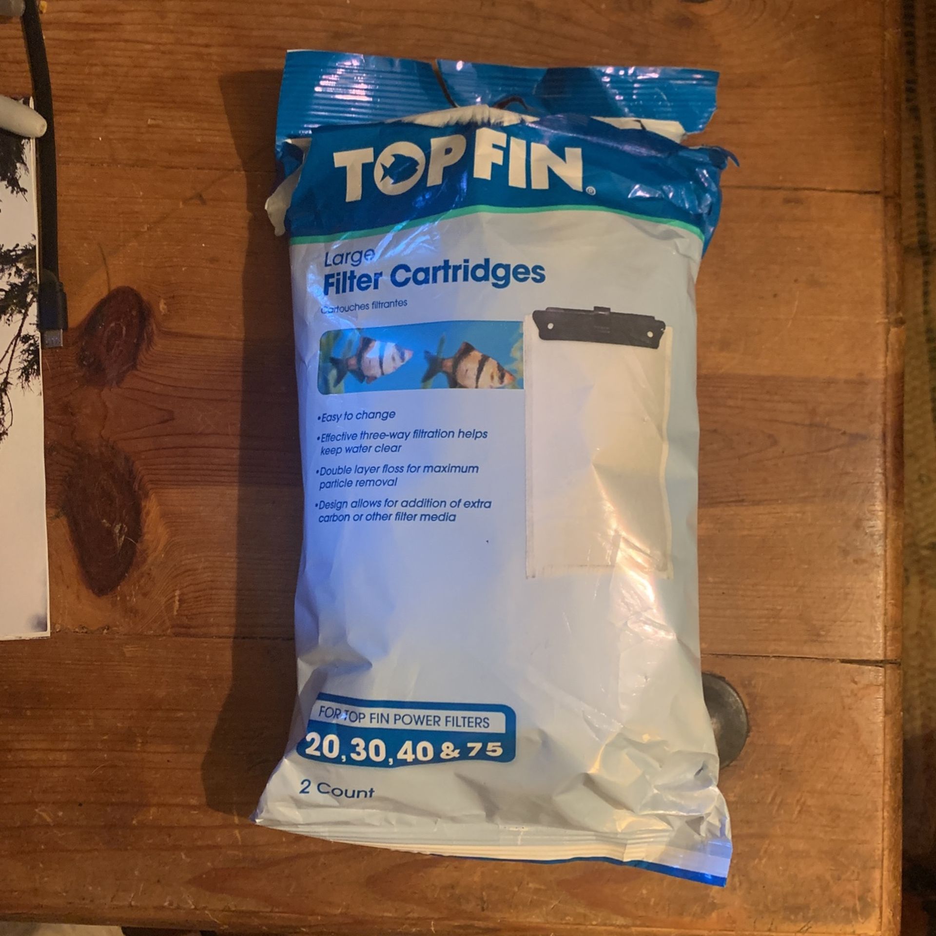 New 2 Count Top Fin Filter Cartridges for Large Aquarium