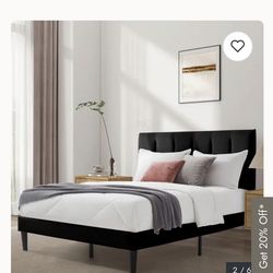 Brand new queen size bed frame black